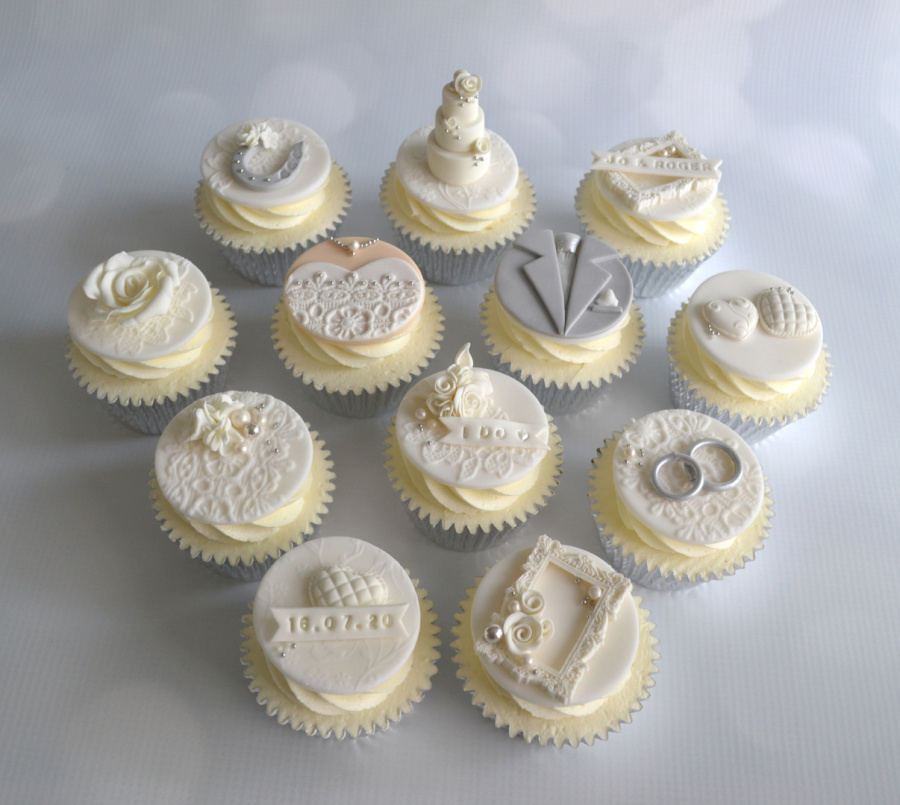 Photo of a wedding mini cupcakes 2 tier cake - Patty's Cakes and Desserts